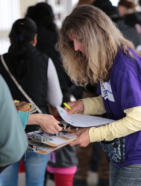 Dental team member volunteering in the community