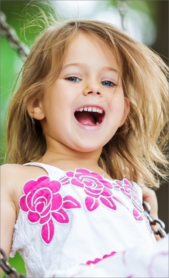 Young girl smile after children's dentistry visit