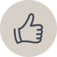 Animated hand giving a thumbs up