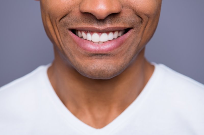 up-close view of a person’s teeth